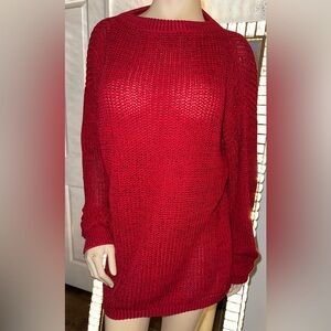 A. Peter Pushbuttons Women's Red Sweater